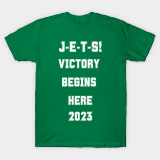 NY JETS Football Victory Begins Here 2023 T-Shirt